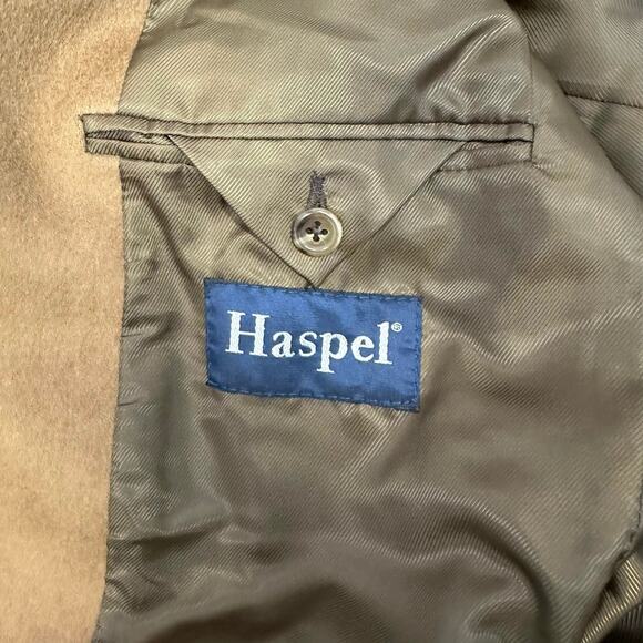 Haspel 100% Cashmere Camel Blazer Size 44L - Picture 4 of 9